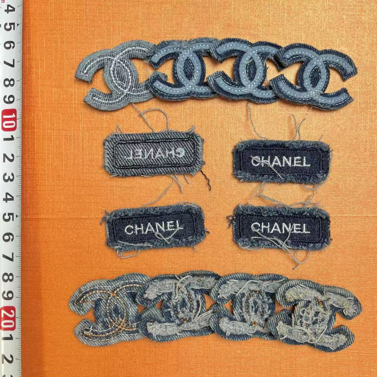 Sew-on Denim Blue Cocoa Patches Set*20pcs