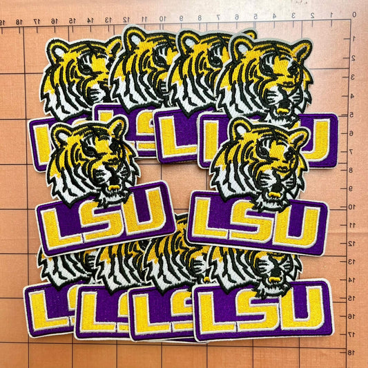 Iron-on patches- football team badge LSU bundle*20 pcs（5 of each）