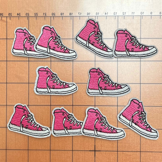 Iron-on Patches- pink sneakers*10 pcs