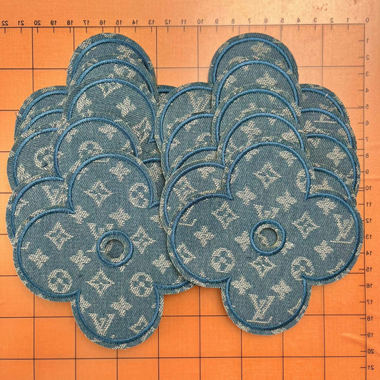 Iron-on Patches-denim round lulu pattern*10 pcs