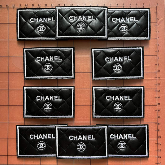 Iron-on Patches- 8*5cm classic cc leather label*10 pcs