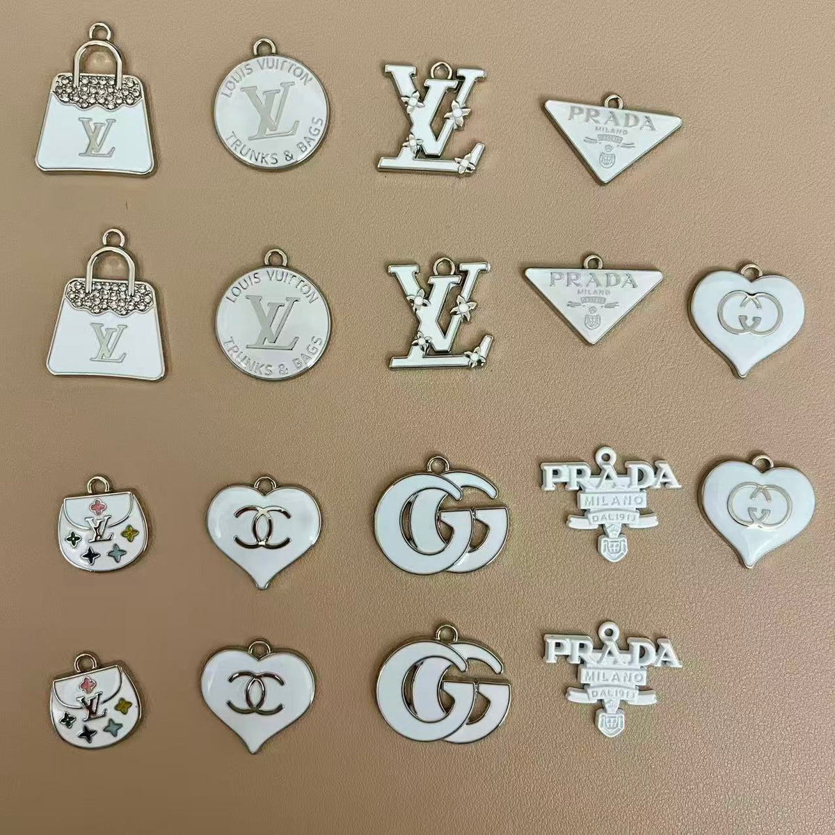 Silver White Pendants Charm Collection for Jewelry Making