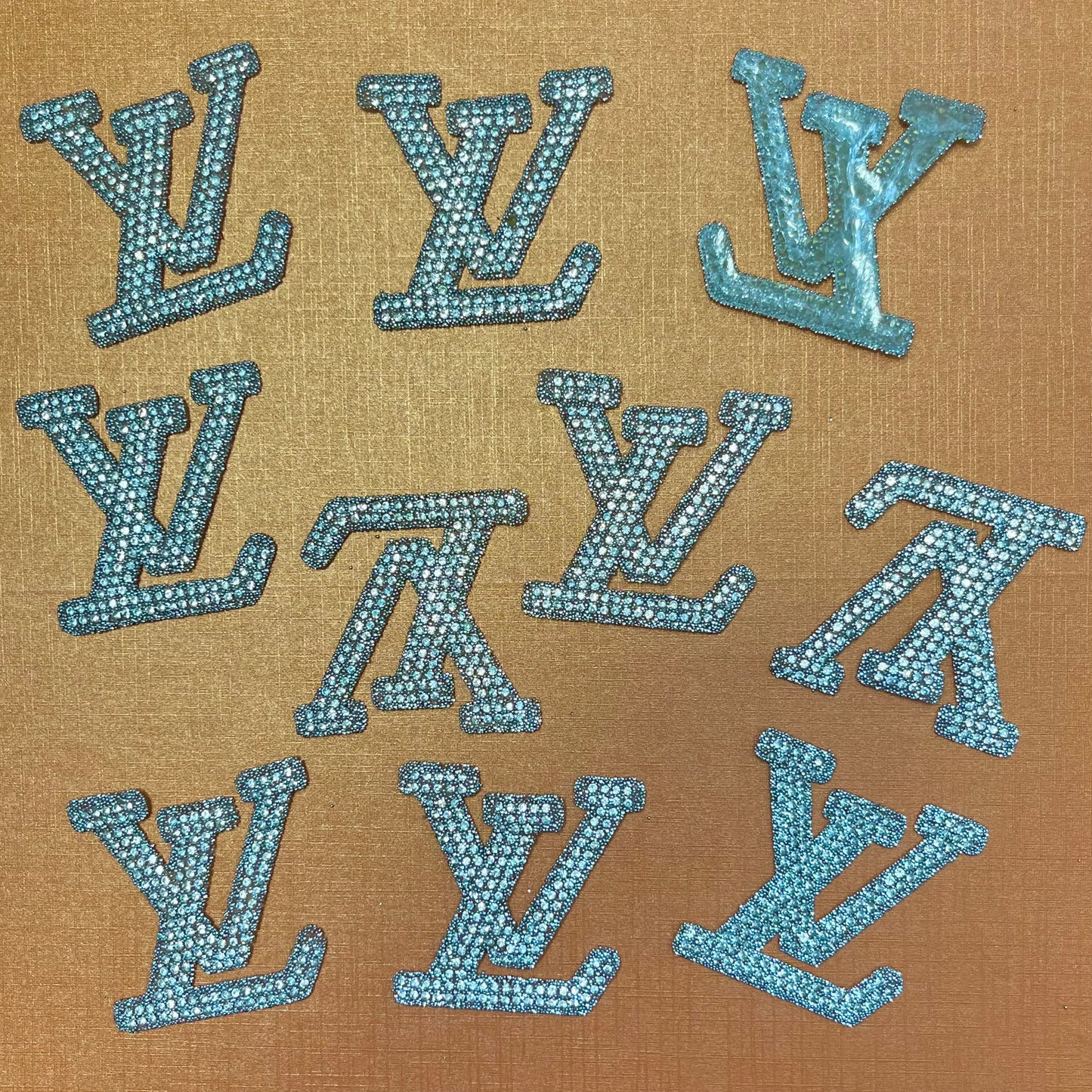 Iron-on Bling Patches-silver*10 pcs