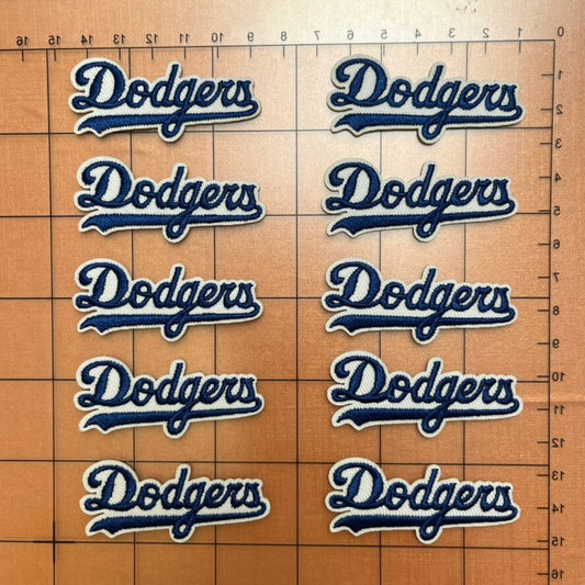 Iron-on patches- football team badge 5.9cm Dodgers*10 pcs