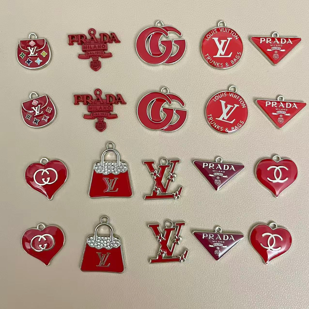 Silver Ruby Pendants Charm Collection for Jewelry Making