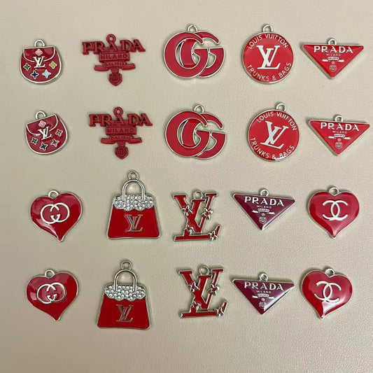 Silver Ruby Pendants Charm Collection for Jewelry Making