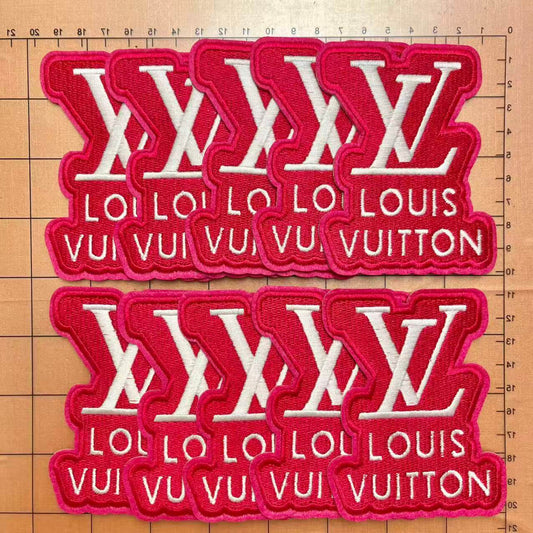 Iron-on Patches- hot pink Lulu logo and name*10 pcs