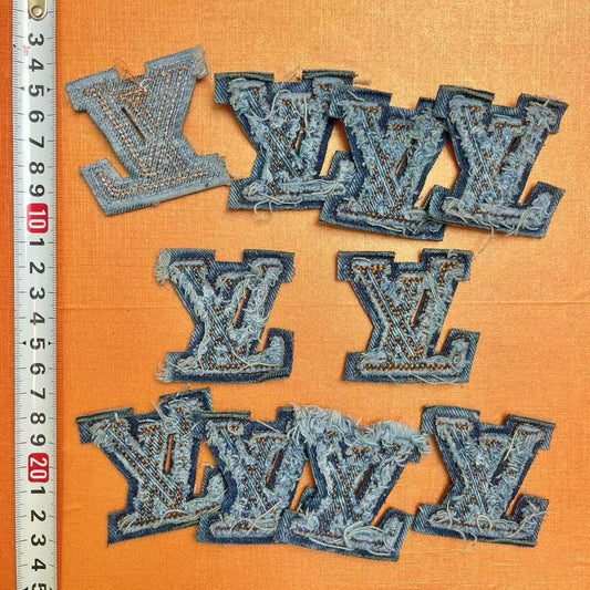 Sew-on denim letter Patches *10 pcs