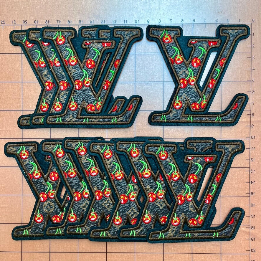 Iron-on Patches- 9cm Lulu logo with cherry*10 pcs