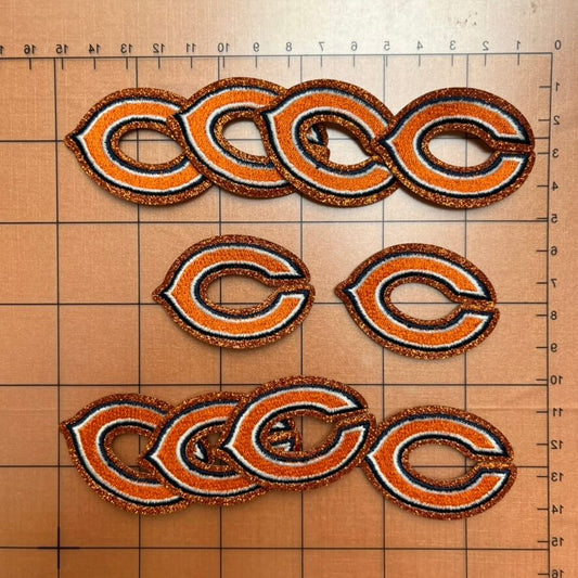 Iron-on patches- football team badge 5.1cm Chicago bears*10 pcs