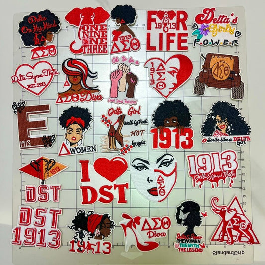 Iron-on Patches- Delta Sigma Theta combo*24 pcs