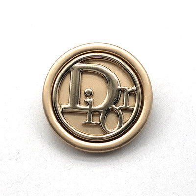 DIY Decorative Buttons – Sewing Golden D on Golden– 9 Pcs – 18/23/25/30mm