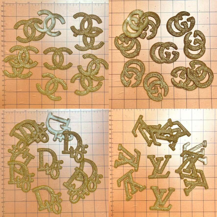 Iron-on Bling Patches- champagne*10 pcs