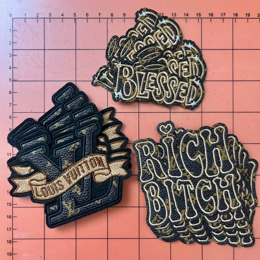 Iron-on Patches- brown rich combo*15 pcs(5 of each)
