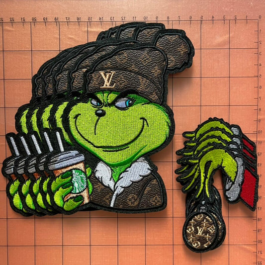 🎄Xmas Iron-on Patches-17cm G‘s & Lulu balls in hand combo*10 pcs