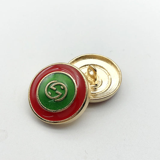 DIY Decorative Buttons – Alloy Buttons Vibrant G – 9 Pcs – 18/21 mm