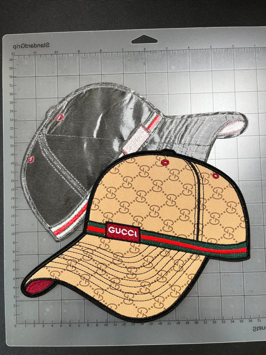 Big Iron-on Patches- classic leather gg hat 1/2/5 pcs