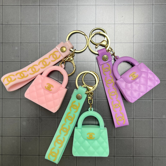 Silicone Keychain Set- colorful cc purses