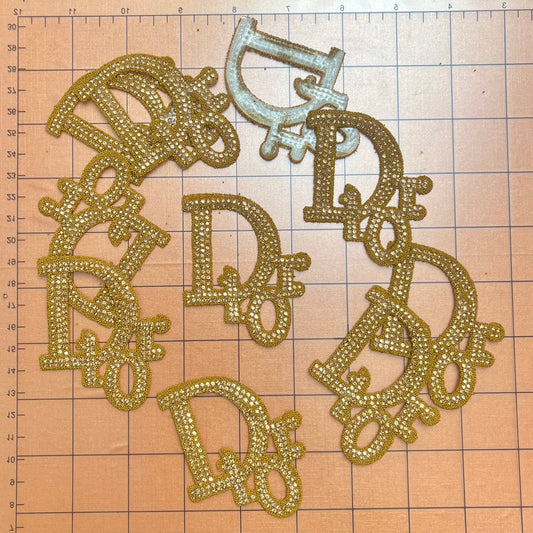 Iron-on Bling Patches- champagne di0r*10 pcs