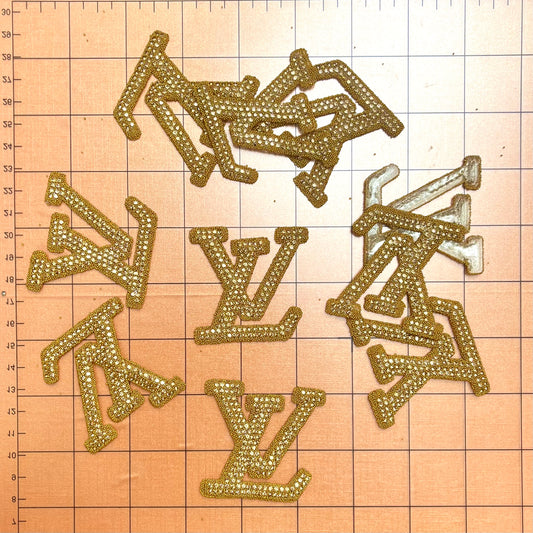 Iron-on Bling Patches- champagne Lulu*10 pcs