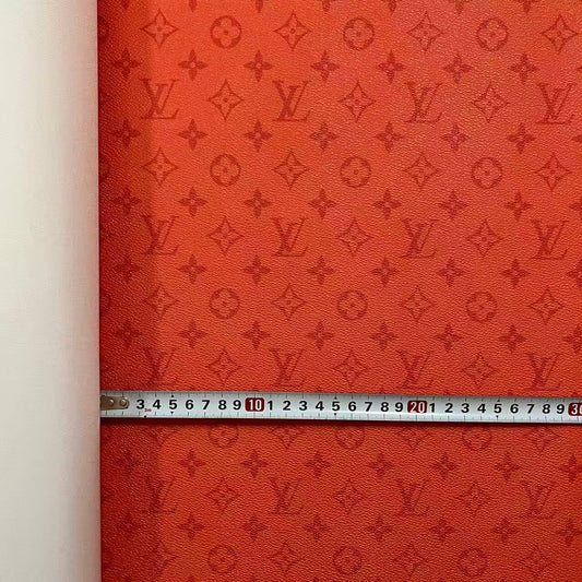 DIY fabric-L faux leather orange 40*50cm (Approx. 16" × 20")