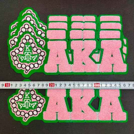 Iron-on Patches- big AKA with leaf*5 pcs