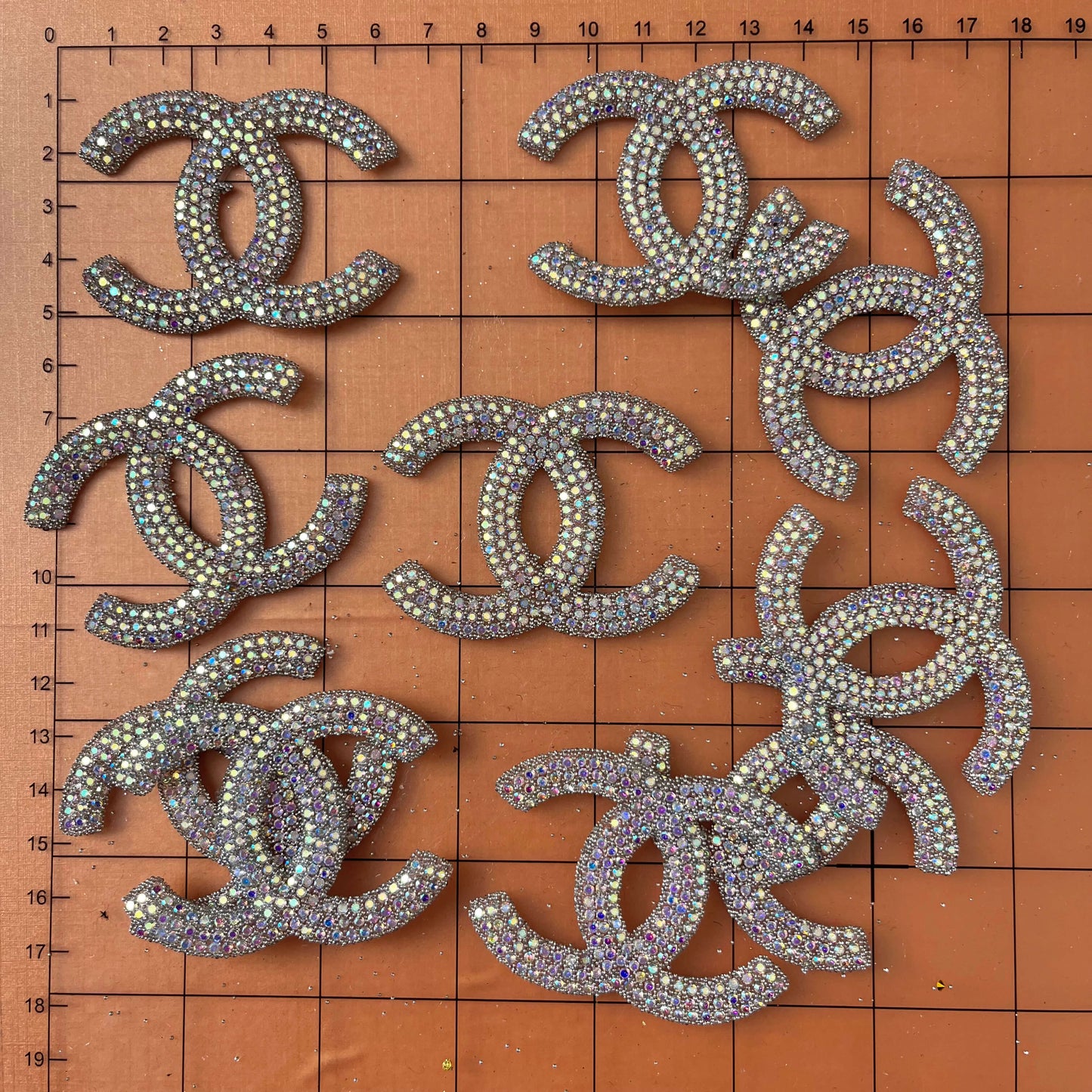 Iron-on Bling Patches- mermaid silver bling patches