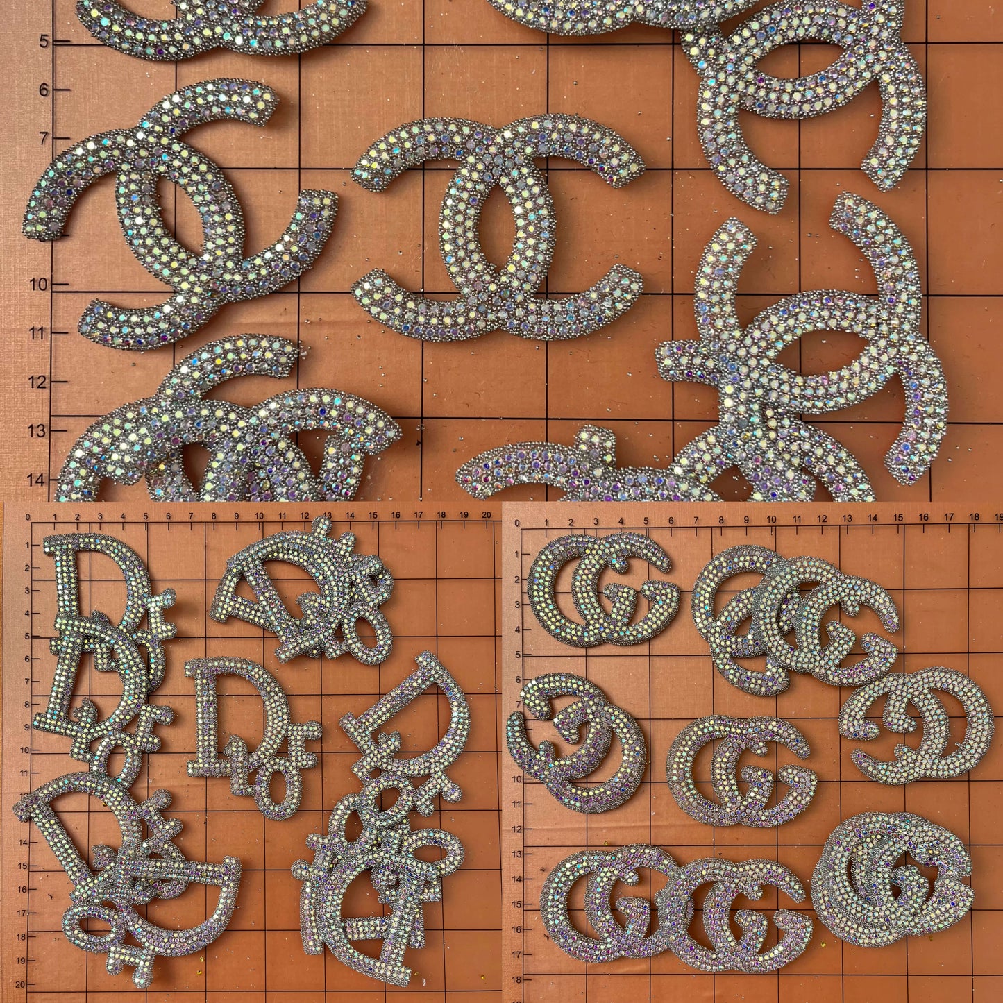 Iron-on Bling Patches- mermaid silver bling patches