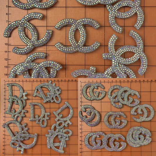 Iron-on Bling Patches- mermaid silver bling patches
