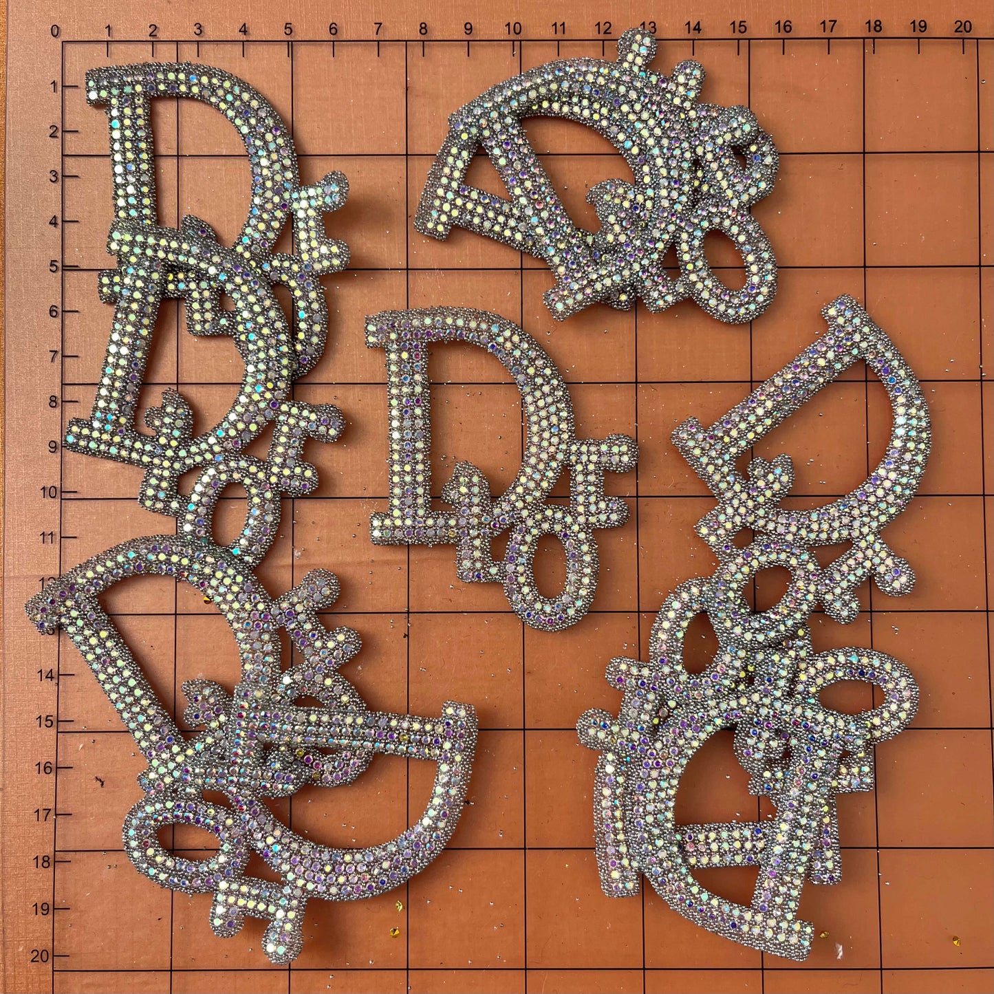Iron-on Bling Patches- mermaid silver bling patches