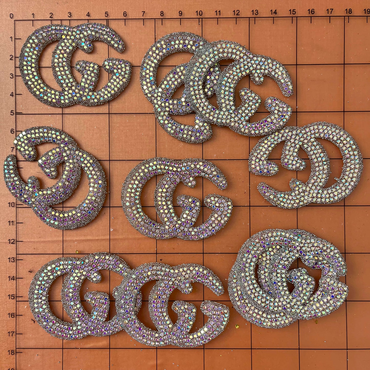 Iron-on Bling Patches- mermaid silver bling patches