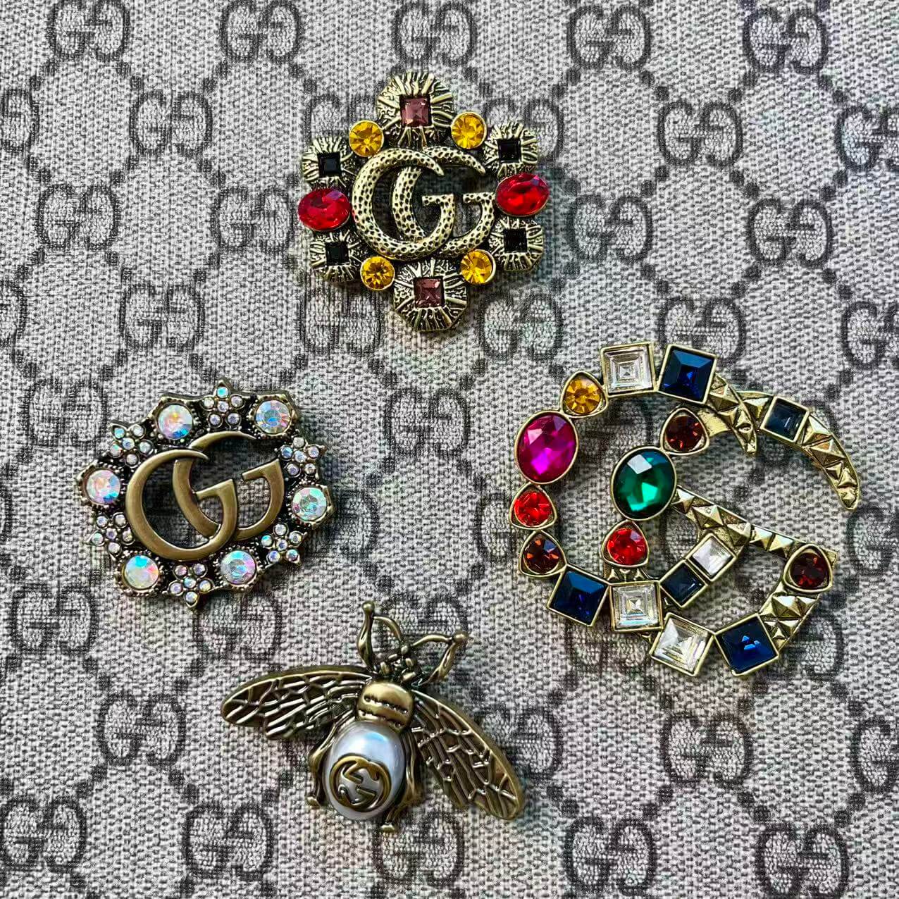 GGlam Nostalgic Style Alloy Brooch Pin Set*4 pcs