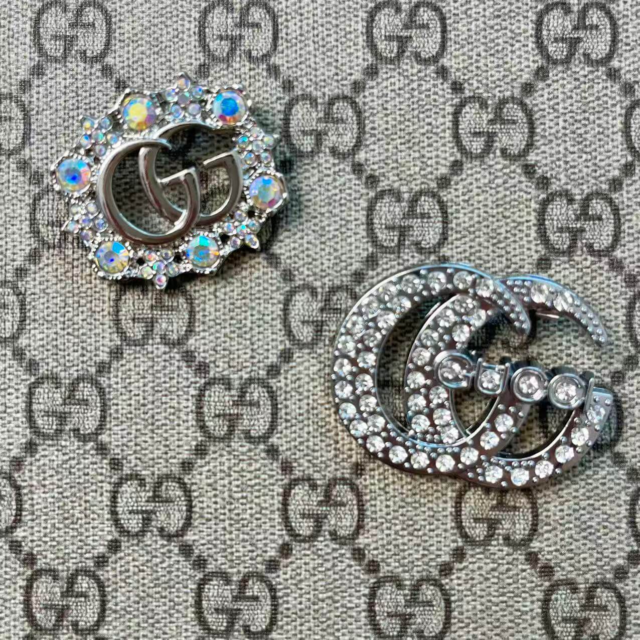 GGlam Silver Alloy Brooch Pin Set*2 pcs