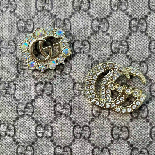 GGlam Golden Alloy Brooch Pin Set*2 pcs