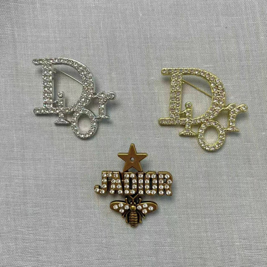D Addict Alloy Brooch Pin Set*3 pcs