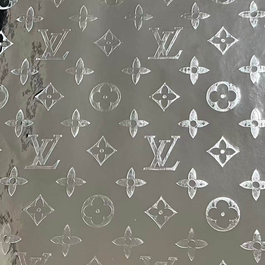 DIY fabric-L faux leather mirror-like silver 40*50cm (Approx. 16" × 20")