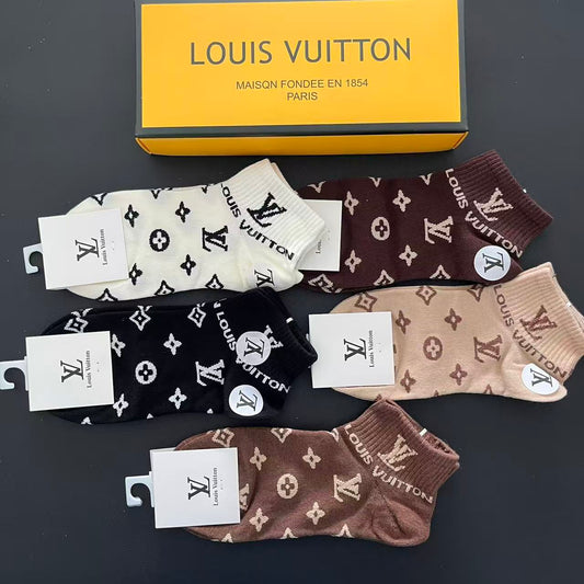 Classic Monogram Ankle Socks 5-Pack