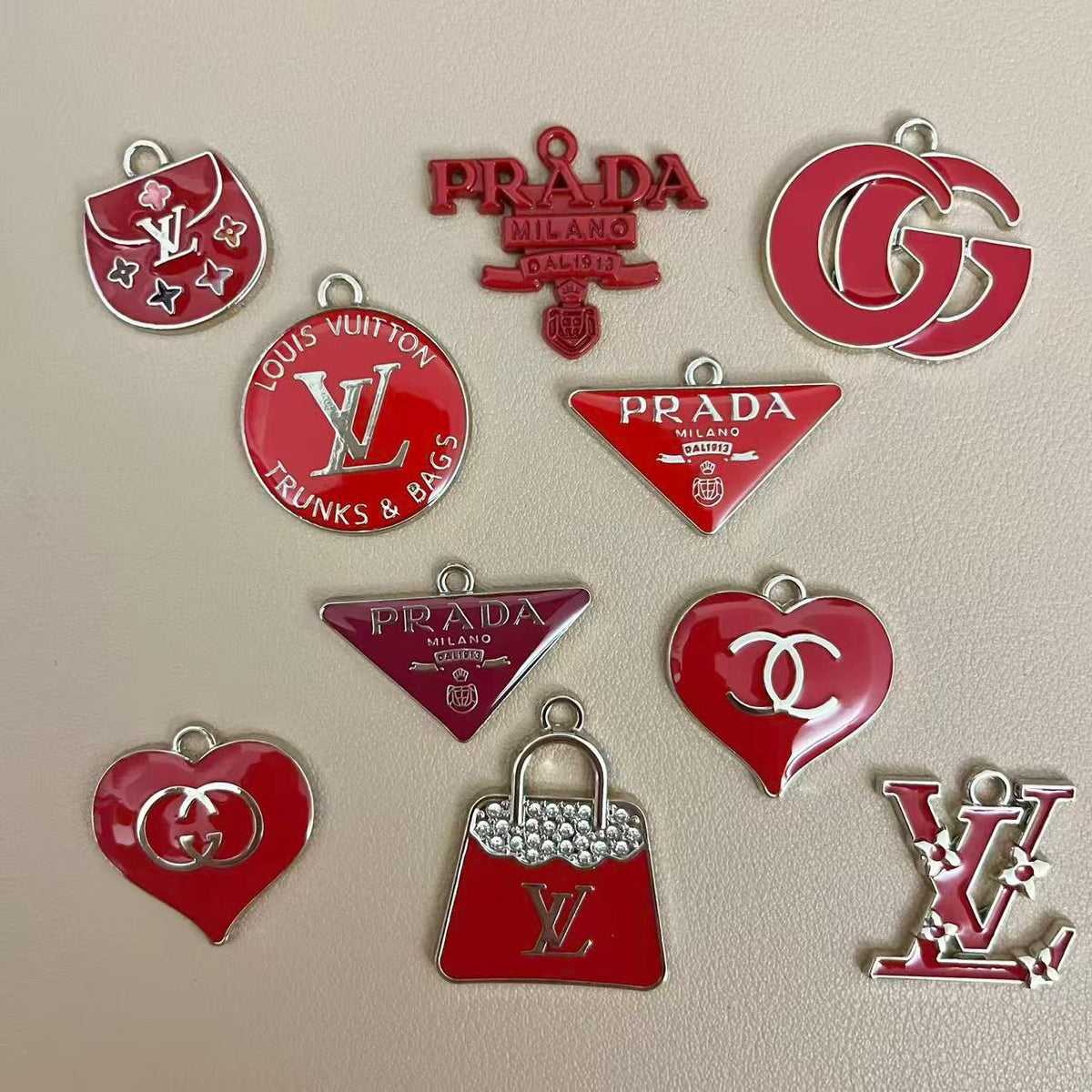 Silver Ruby Pendants Charm Collection for Jewelry Making