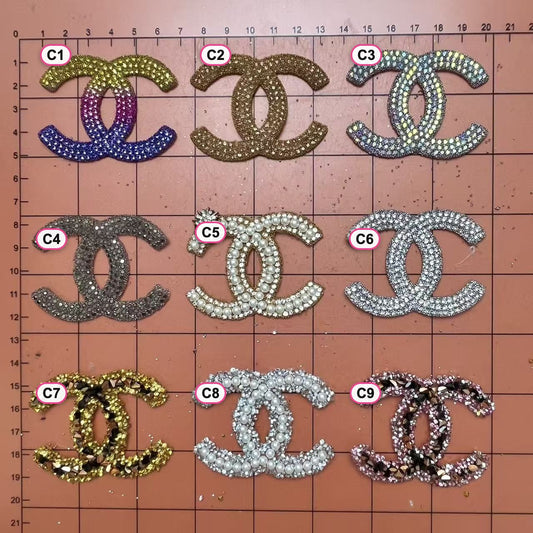 Pick Any 3! C-Style Iron-on Bling Patches Mix & Match