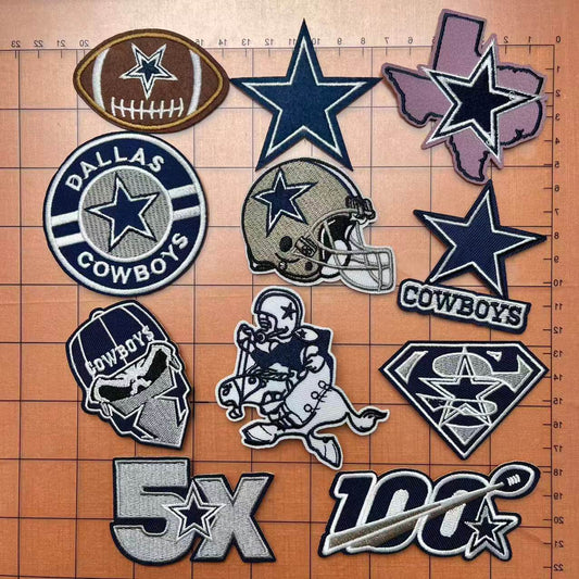 Iron-on patches- football team patches bundle Dallas Cowboys*11 pcs