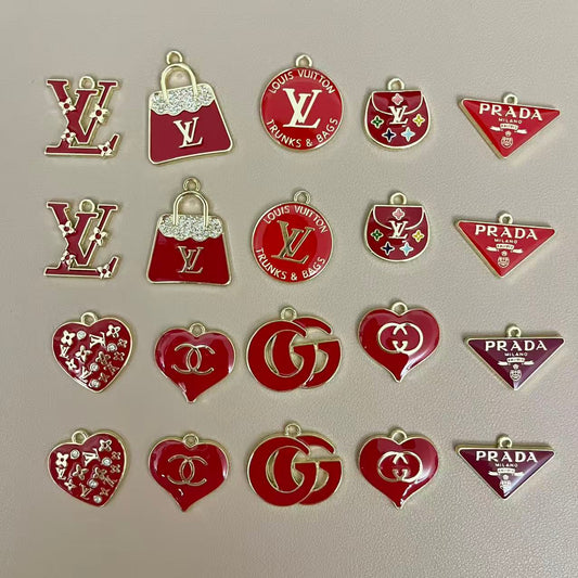 Golden Ruby Pendants Charm Collection for Jewelry Making