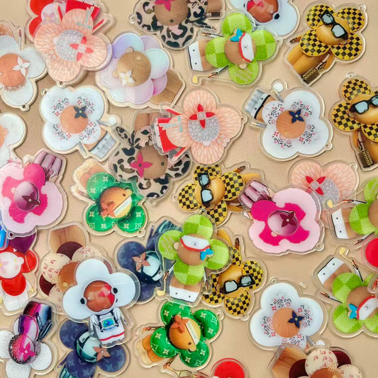 8cm DIY Acrylics - drilled VVN for keychain bag charm