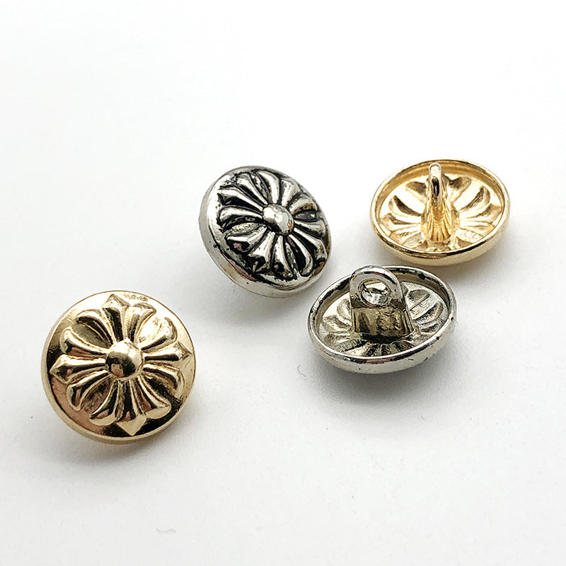 DIY Decorative Buttons – Alloy Buttons CH – 9 Pcs – 12.5/15 mm
