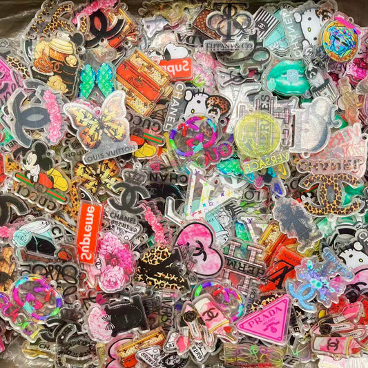 4-5cm DIY Acrylics-brand mix(with/without holes)*100g/bag