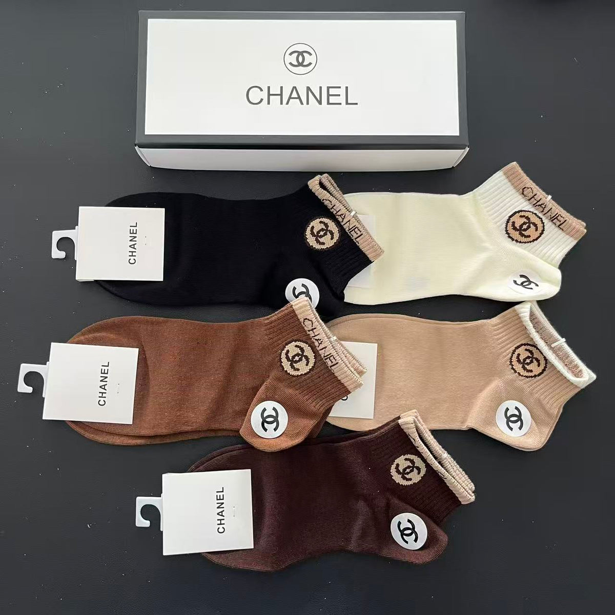 Vintage C Ankle Socks 5-Pack