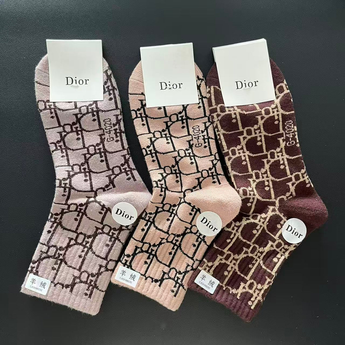 Premium Cashmere Crew Socks D 3-Pack