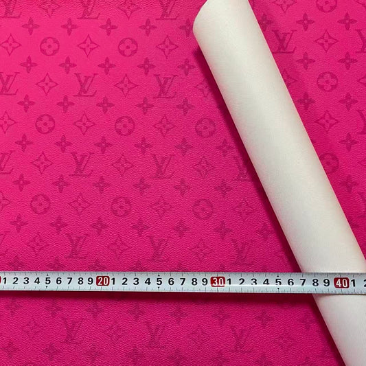 DIY fabric-L faux leather hot pink 40*50cm (Approx. 16" × 20")