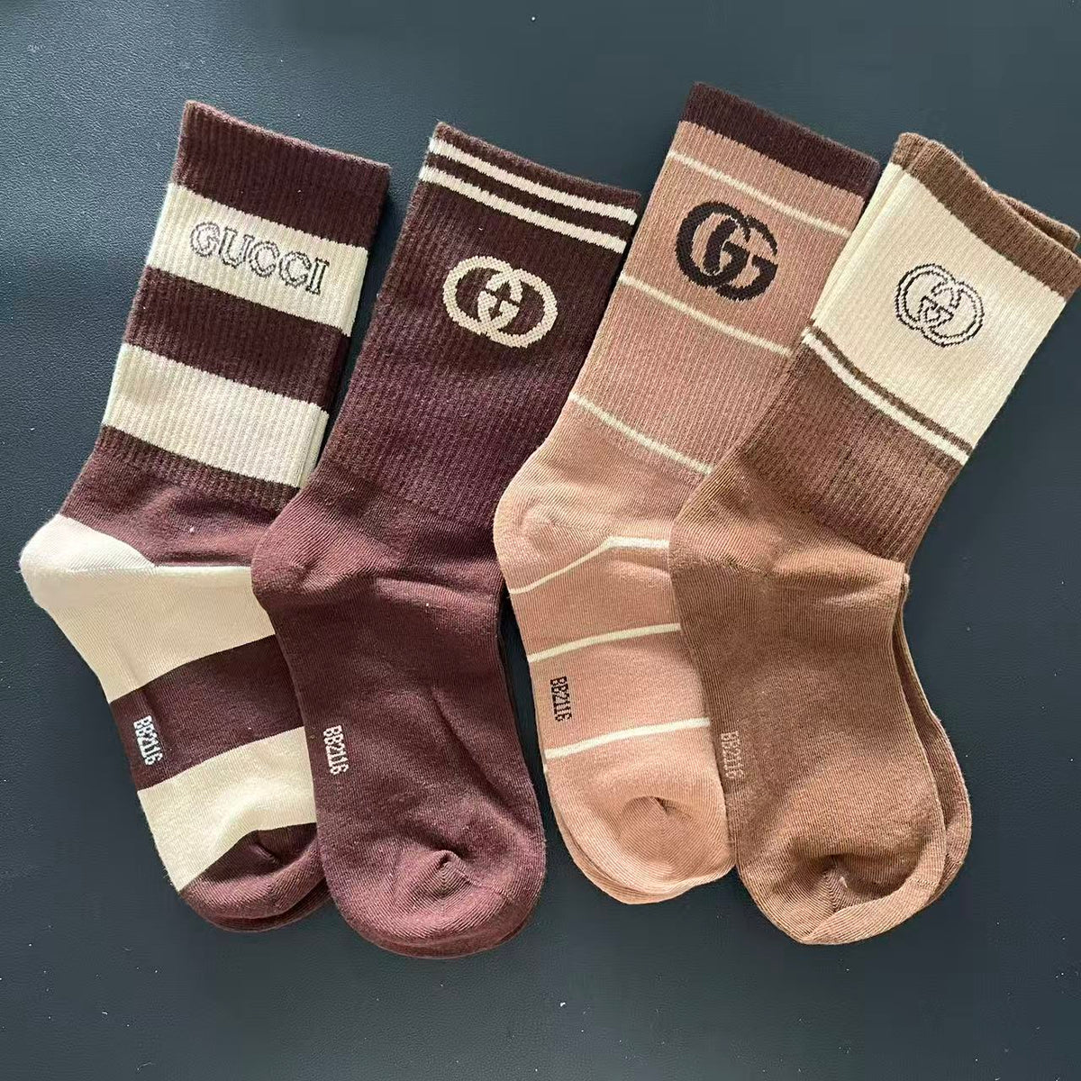 Brown G Crew Socks 5-Pack