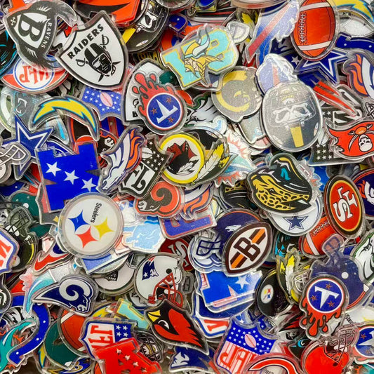 4-5cm DIY Acrylics- random mix of football teams*100g