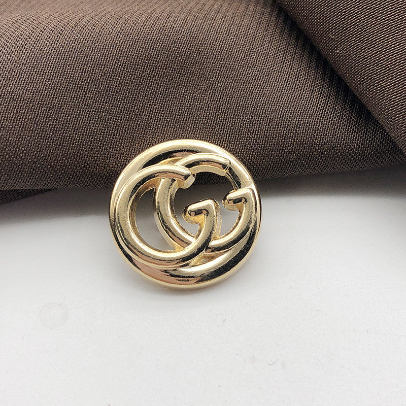 DIY Decorative Buttons – Alloy Buttons Golden G – 9 Pcs – 12.5/20 mm